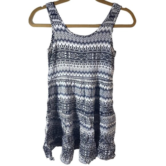 pink angel love sleeveless shirt black white geometric ruffle junior large READ - Picture 1 of 9